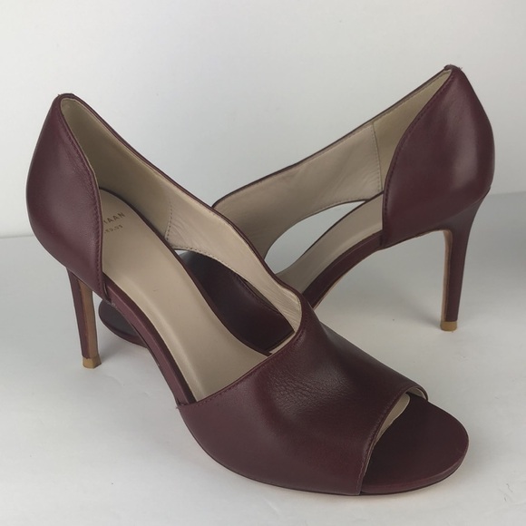 Cole Haan Peep Toe Cut Out Heels 6.5 - Picture 1 of 8